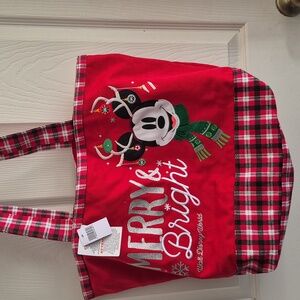 WDW Merry & Bright Red Plaid Tote NWT